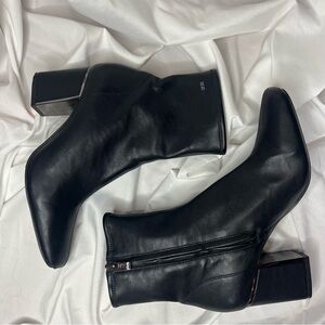 Black Leather Ankle Boots/ Booties